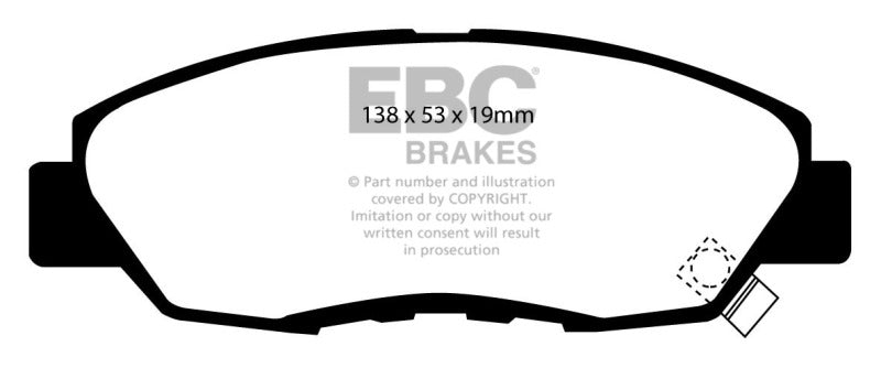EBC 97 Acura CL 2.2 Yellowstuff Front Brake Pads