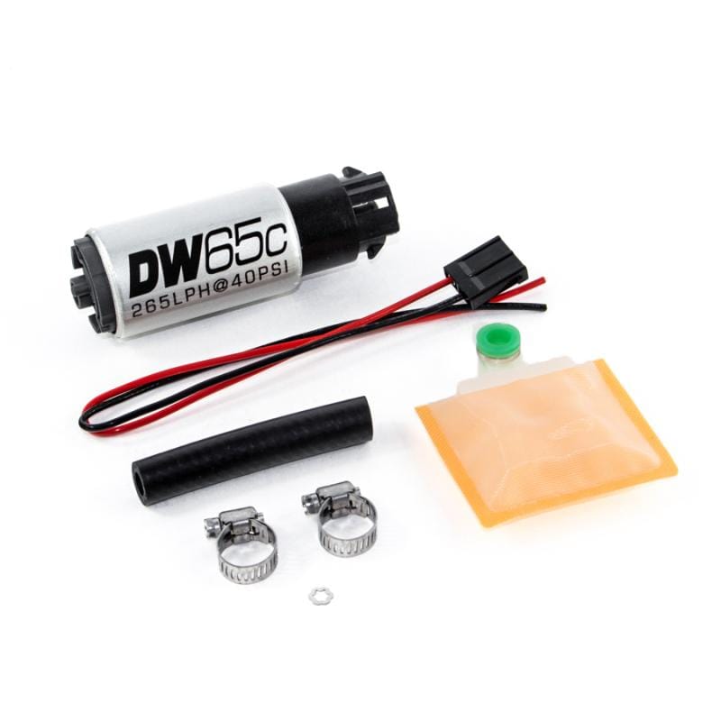 DeatschWerks 265 LPH Compact In-Tank Fuel Pump w/ Clips & Universal Install Kit - Two Step Performance