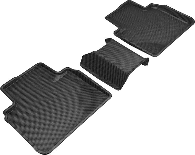 3D MAXpider 2018-2020 Honda Accord Kagu 2nd Row Floormats - Black - Two Step Performance
