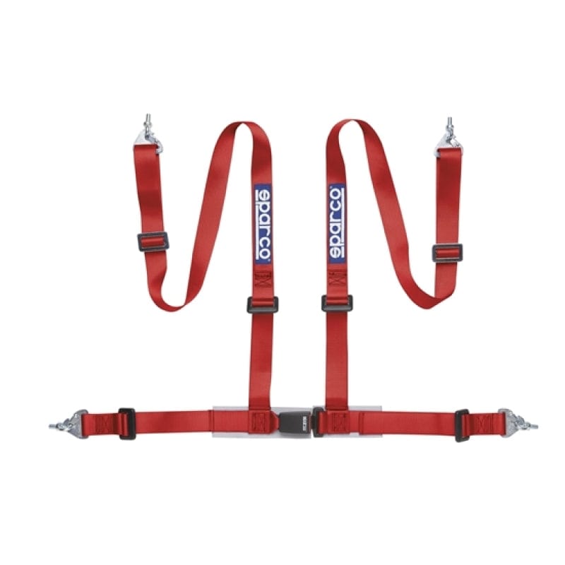 Sparco Belt 2 Inch Red 4Pt Snap-In - Two Step Performance