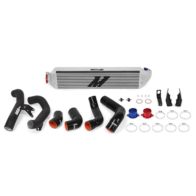 Mishimoto 2016+ Honda Civic 1.5T / 2017+ Honda Civic Si Silver Intercooler Kit w/Black Pipes - Two Step Performance