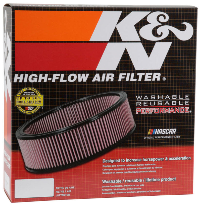 K&N Custom Round Air Filter 14in OD 12in ID 4in Height