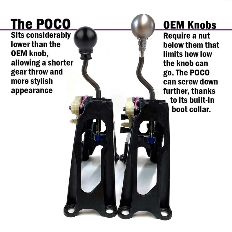 POCO Insulated Low-Profile Shift Knob in Black (M10X1.5) - Two Step Performance