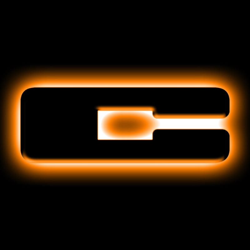 ORACLE Lighting Universal Illuminated LED Letter Badges - Matte Black Surface Finish - C - Two Step Performance