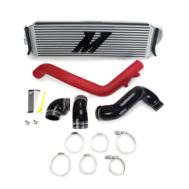 Mishimoto 2017+ Honda Civic Type R Intercooler Kit - Silver Intercooler Red Piping - Two Step Performance