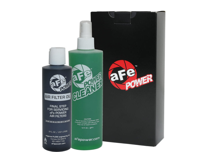 aFe Air Filter Restore Kit (8oz Squeeze Oil & 12oz Spray Cleaner) - Black