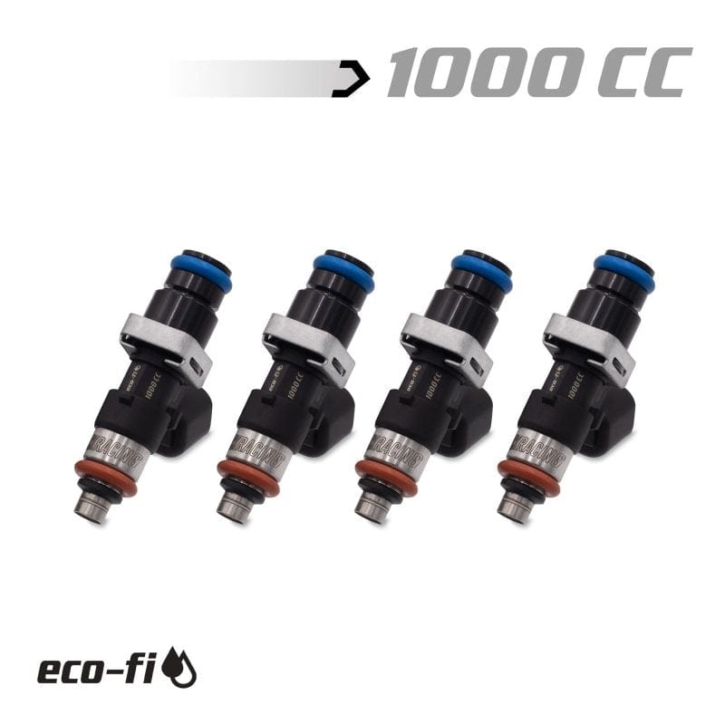 BLOX Racing Eco-Fi Street Injectors 1000cc/min w/1/2in Adapter Honda K Series (Set of 4) - Two Step Performance