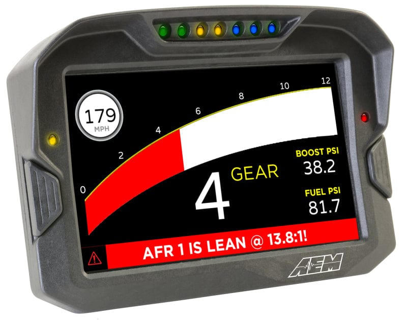 AEM CD-7 Non Logging GPS Enabled Race Dash Carbon Fiber Digital Display w/o VDM (CAN Input Only) - Two Step Performance