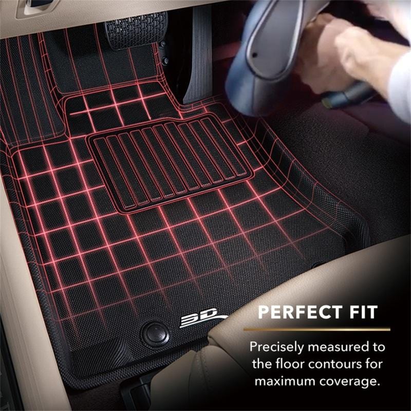 3D MAXpider 2018-2020 Honda Accord Kagu 2nd Row Floormats - Black - Two Step Performance