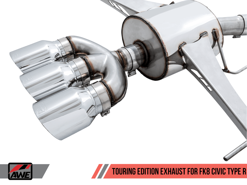 Touring Edition Exhaust w/ Front Pipe for 2017+ Honda Civic Type R FK8 - Two Step Performance