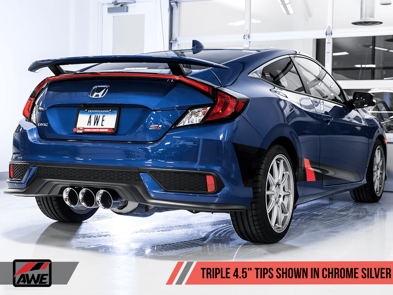 Track Edition Exhaust w/ Front Pipe for 2017+ Honda Civic Si - Two Step Performance