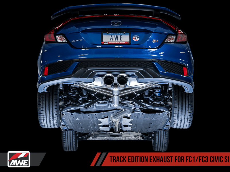 Track Edition Exhaust w/ Front Pipe for 2017+ Honda Civic Si - Two Step Performance