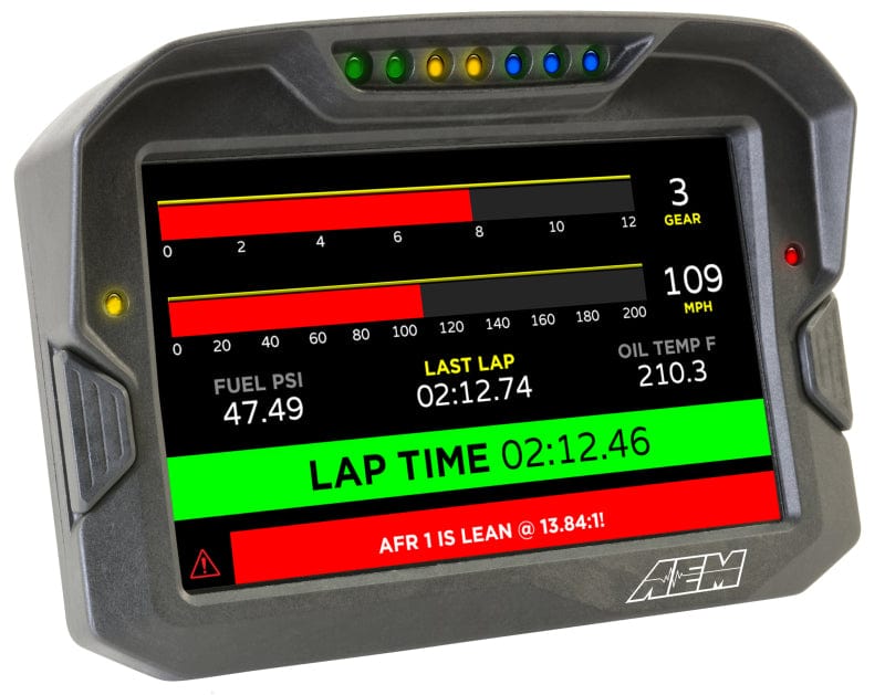 AEM CD-7 Logging GPS Enabled Race Dash Carbon Fiber Digital Display w/o VDM (CAN Input Only) - Two Step Performance