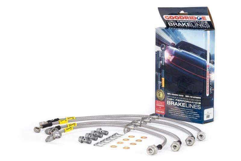 Goodridge 17-18 Honda Civic (Base/LX/EX) SS Brake Lines - Two Step Performance