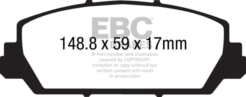 EBC 12+ Acura RDX 3.5 Yellowstuff Front Brake Pads