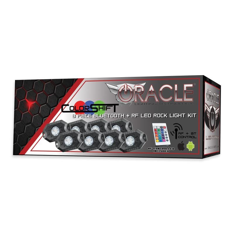 Oracle Bluetooth + RF Underbody Rock Light Kit - 8 PCS - ColorSHIFT - Two Step Performance