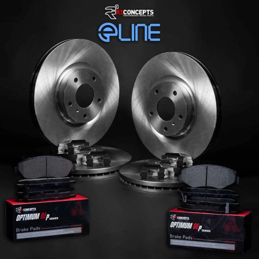 R1 eLINE Blank Rotors with OPTIMUM OEp Pads, Hardware (LX & EX-L)