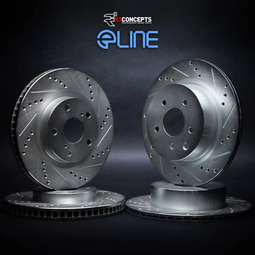 R1 eLINE Silver Series Drilled & Slotted Brake Rotors (Type R)