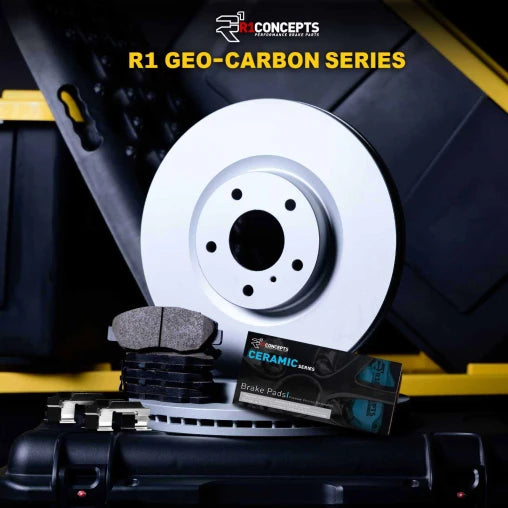R1 Geo-Carbon Blank Rotors with CERAMIC Pads and Hardware (22+ Si Only)