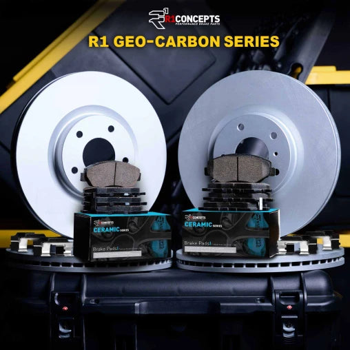 R1 Geo-Carbon Blank Rotors with CERAMIC Pads and Hardware (Sport & Touring)