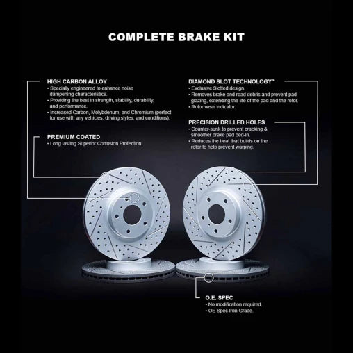 R1 GEO-Carbon Series Drilled & Slotted Brake Rotors (Sport & Touring)