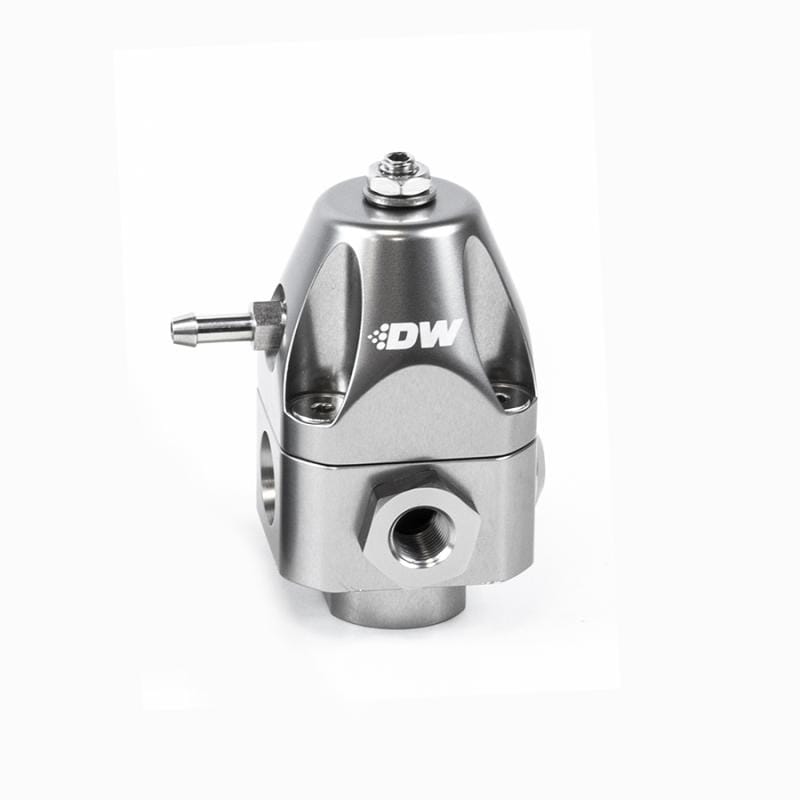 DeatschWerks DWR1000c Adjustable Fuel Pressure Regulator Dual 6AN Inlet and 6AN Outlet - Titanium - Two Step Performance