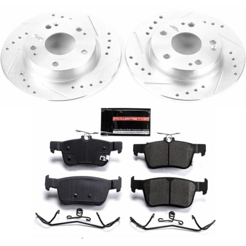 Power Stop Z23 Evolution Sport Rear Brake Kit for 2016-2021 Non-Si Civic [FC1/FC2/FC3/FC4/FK7]