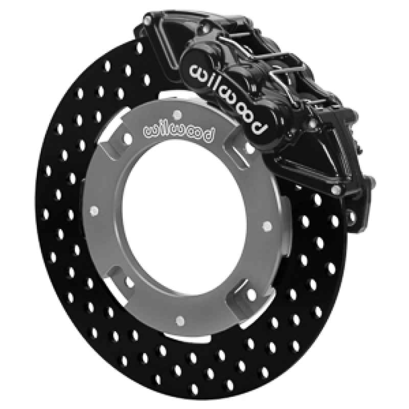 Wilwood 17-21 Can-Am X3RS Black 6-Piston Front Kit 11.25in - Drilled Rotors