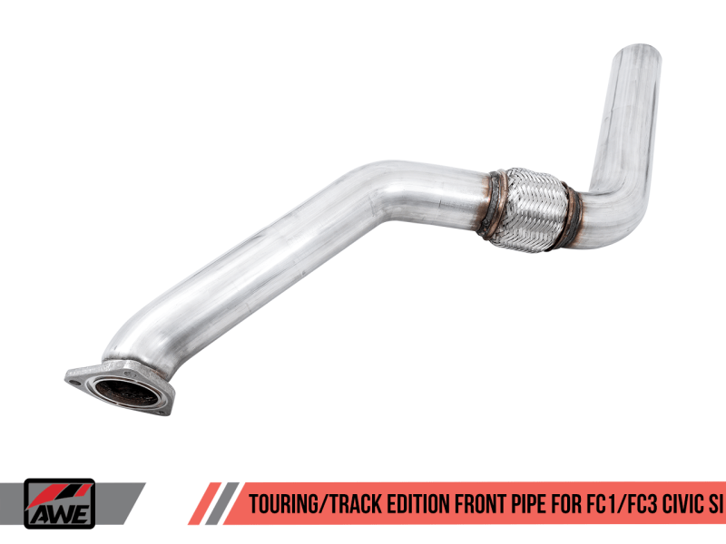 AWE Tuning 2016+ Honda Civic Si Touring Edition Exhaust w/Front Pipe & Triple Chrome Silver Tips - Two Step Performance