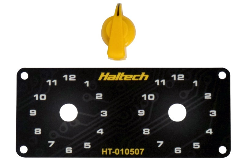 Haltech Dual Switch Panel Kit w/Yellow Knob