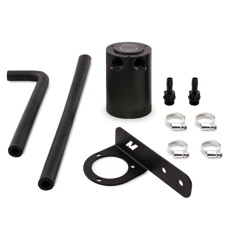 Mishimoto 2016+ Honda Civic 1.5L Turbo Baffled Oil Catch Can Kit - Black (PCV Side) - Two Step Performance