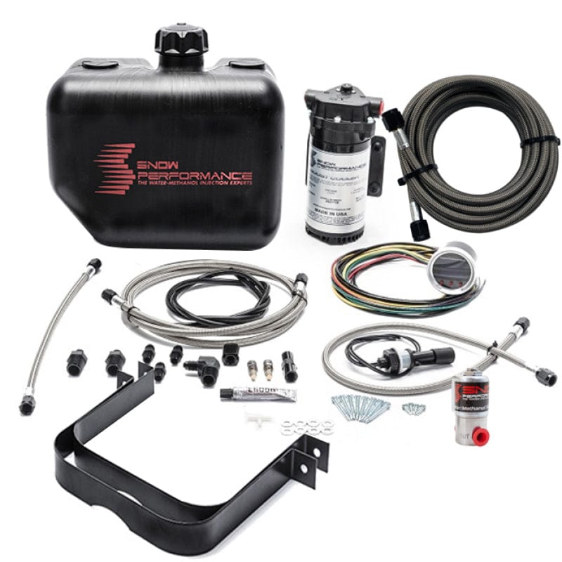 Snow Performance 2.5 Boost Cooler Water Methanol Injection Kit w/ SS Brd Line & 4AN Fittings - Two Step Performance