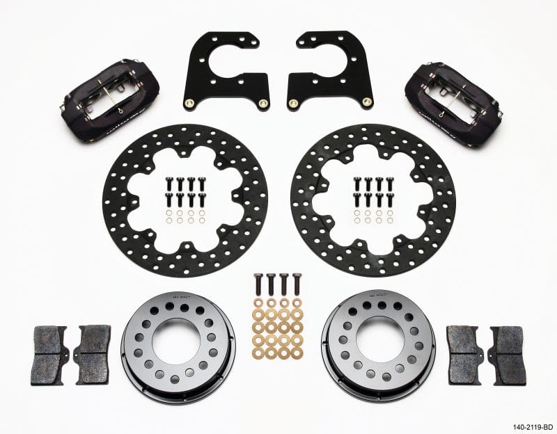 Wilwood Forged Dynalite Rear Drag Kit Drilled Rotor New Big Ford 2.50in Offset - Two Step Performance