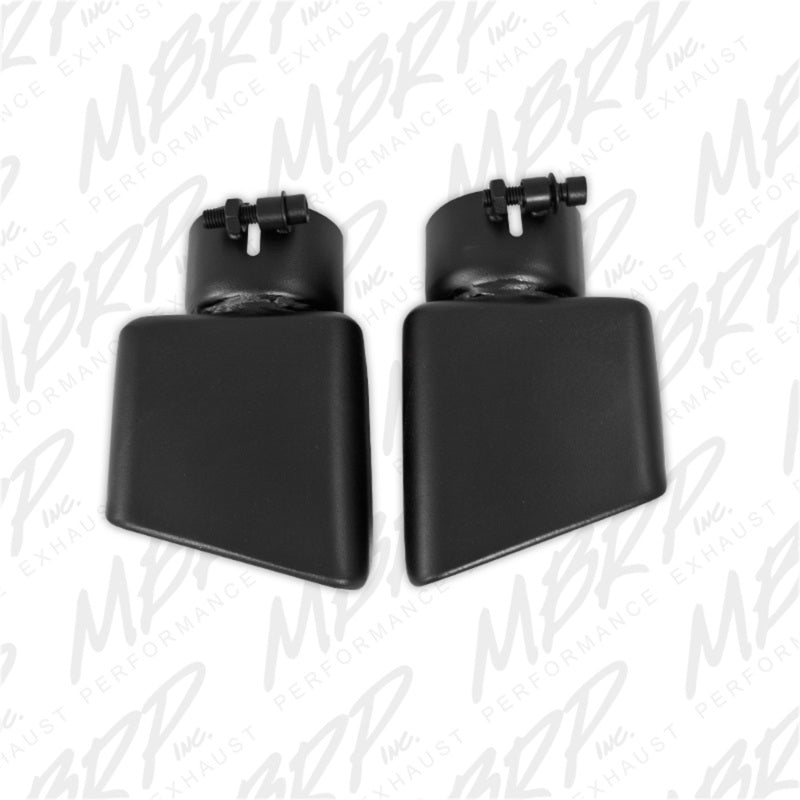 MBRP Universal Tip 4.75inx 3in Rectangle Angled Cut 3in O.D. inlet Pass. Side 7.375in length Black