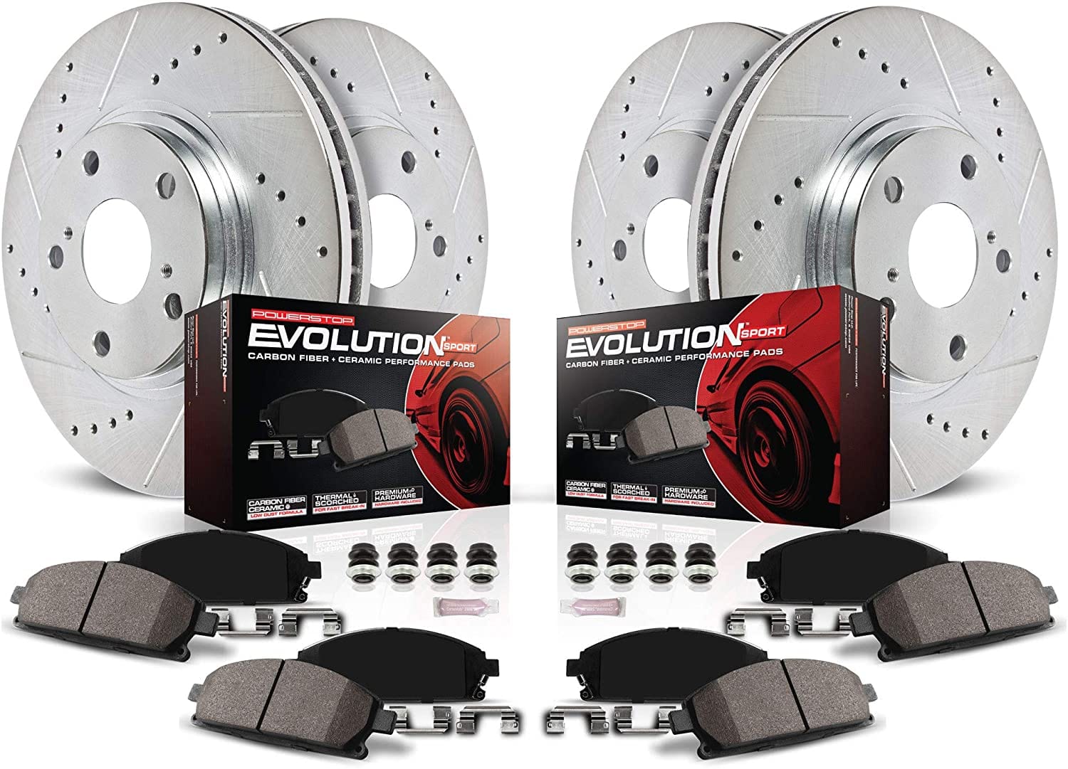 Power Stop K8166 Front and Rear Z23 Brake Pad and Rotor Kit for 2018+ Honda Accord - Two Step Performance