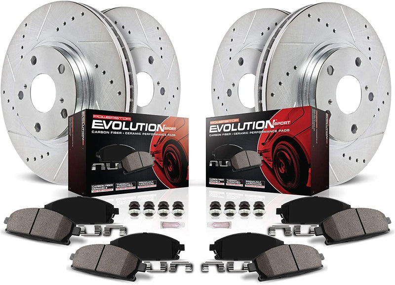 Power Stop K8166 Front and Rear Z23 Brake Pad and Rotor Kit for 2018+ Honda Accord - Two Step Performance