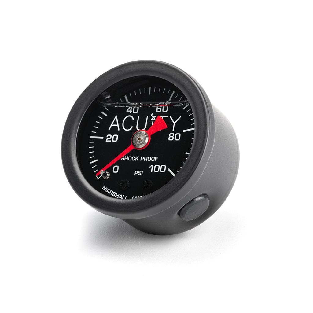 ACUiTY 100 PSI Fuel Pressure Gauge in Satin Black Finish - Two Step Performance