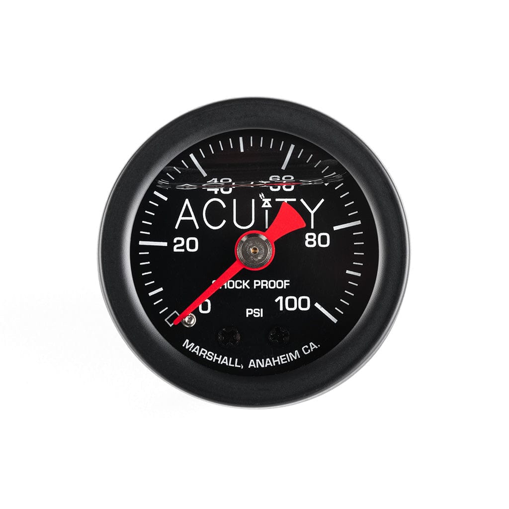 ACUiTY 100 PSI Fuel Pressure Gauge in Satin Black Finish - Two Step Performance