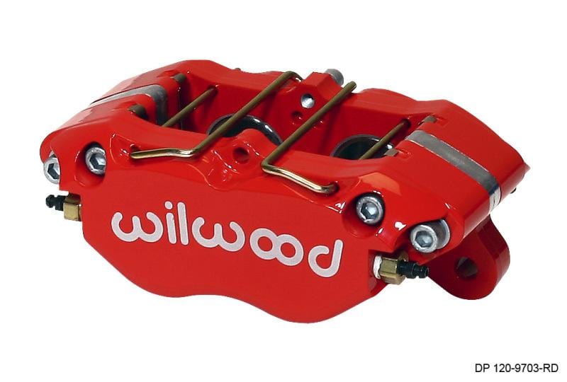 Wilwood Caliper-Dynapro 5.25in Mount - Red 1.38in Pistons .81in Disc - Two Step Performance