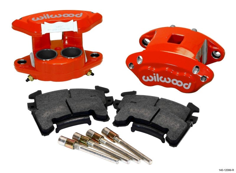 Wilwood D154 Front Caliper Kit - Red 1.62 / 1.62in Piston 1.04in Rotor - Two Step Performance