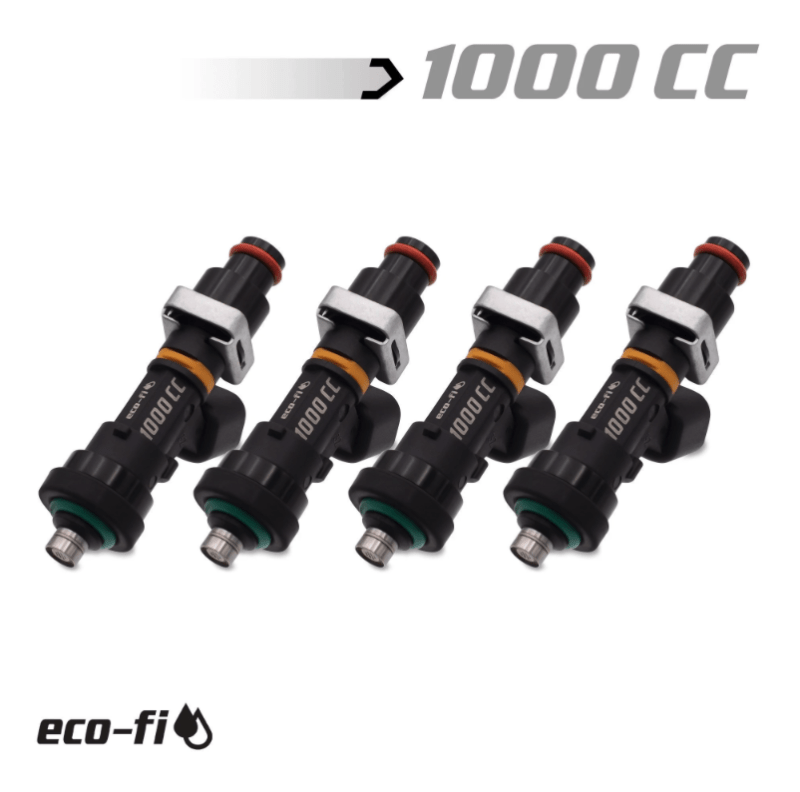 BLOX Racing Eco-Fi Street Injectors 1000cc/min w/1in Adapter Honda B/D/H Series (Set of 4) - Two Step Performance
