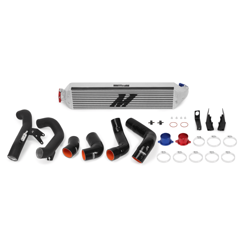 Mishimoto 2016+ Honda Civic 1.5T / 2017+ Honda Civic Si Silver Intercooler Kit w/Black Pipes - Two Step Performance