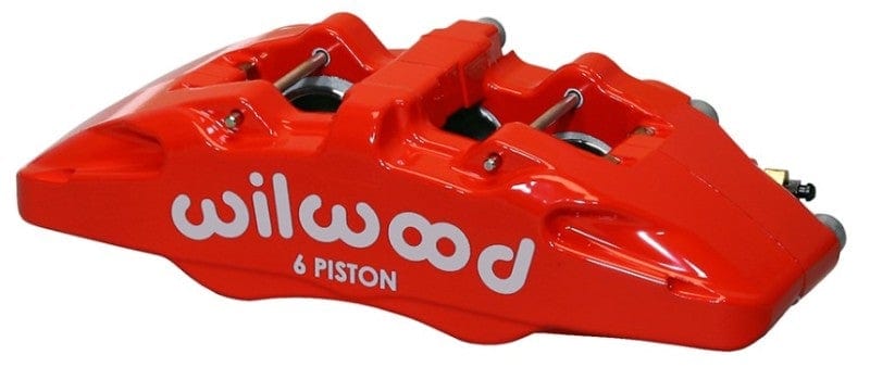 Wilwood Caliper-Forged Dynapro 6 5.25in Mount-Red-L/H 1.62/1.12/1.12in Pistons 0.81in Disc - Two Step Performance