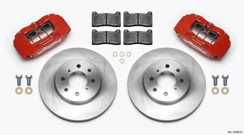 Wilwood DPHA Front Caliper & Rotor Kit Red Honda / Acura w/ 262mm OE Rotor - Two Step Performance