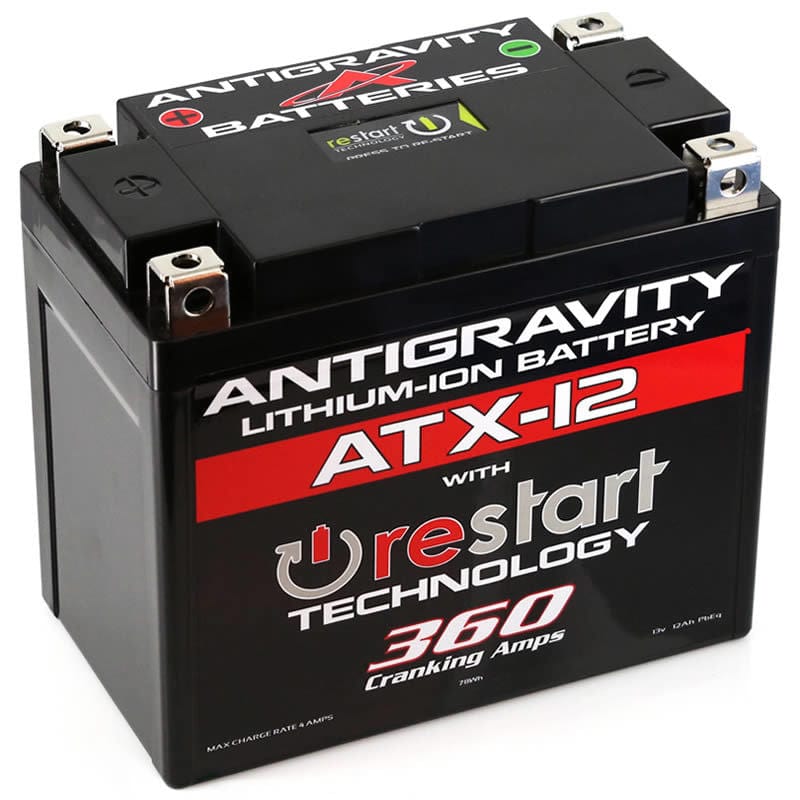 Antigravity YTX12 Lithium Battery w/Re-Start - Two Step Performance
