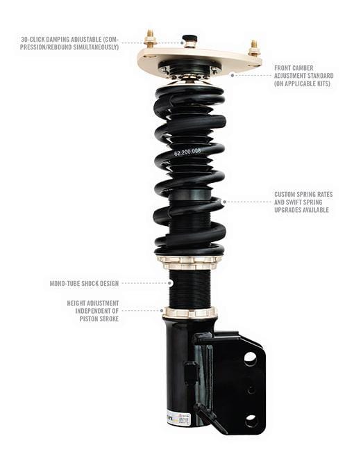 BR Series Coilovers for 2017+ Honda Civic Type R FK8 - Two Step Performance