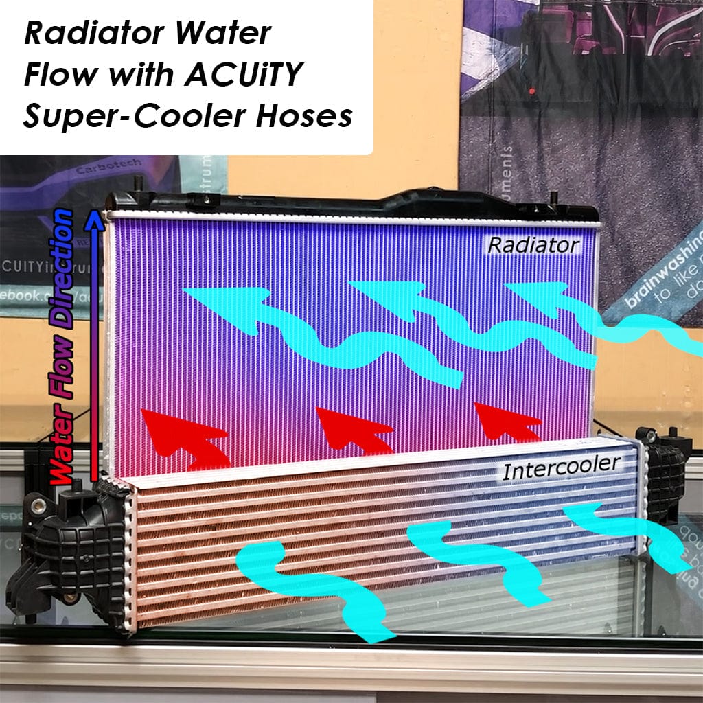 Honda Civic radiator hoses hot cold comparison