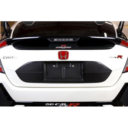 Carbon Fiber License Plate Backing for 2017+ Honda Civic Type R FK8 - Two Step Performance