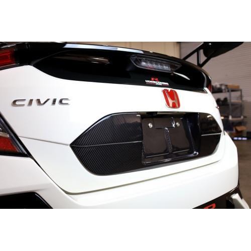 Carbon Fiber License Plate Backing for 2017+ Honda Civic Type R FK8 - Two Step Performance