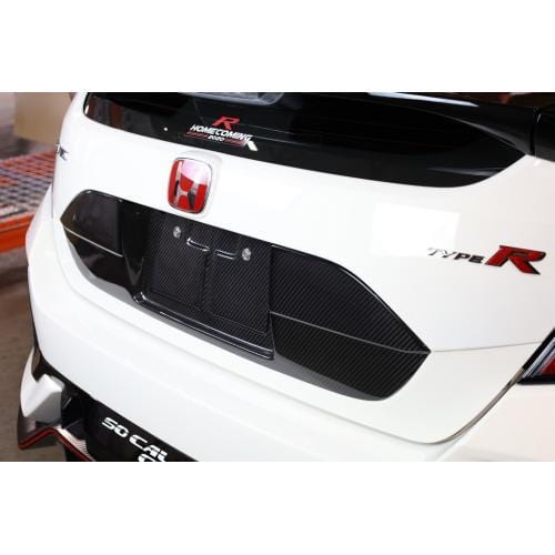 Carbon Fiber License Plate Backing for 2017+ Honda Civic Type R FK8 - Two Step Performance